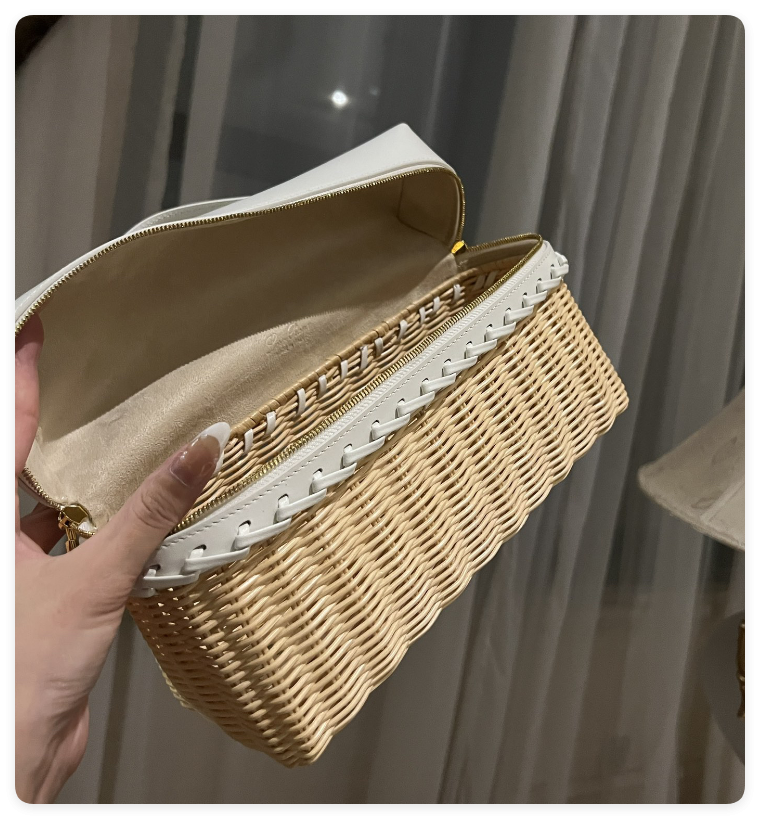 L**o p*ana extra pocket l27 wicker bag 27 x 10 x 16cm