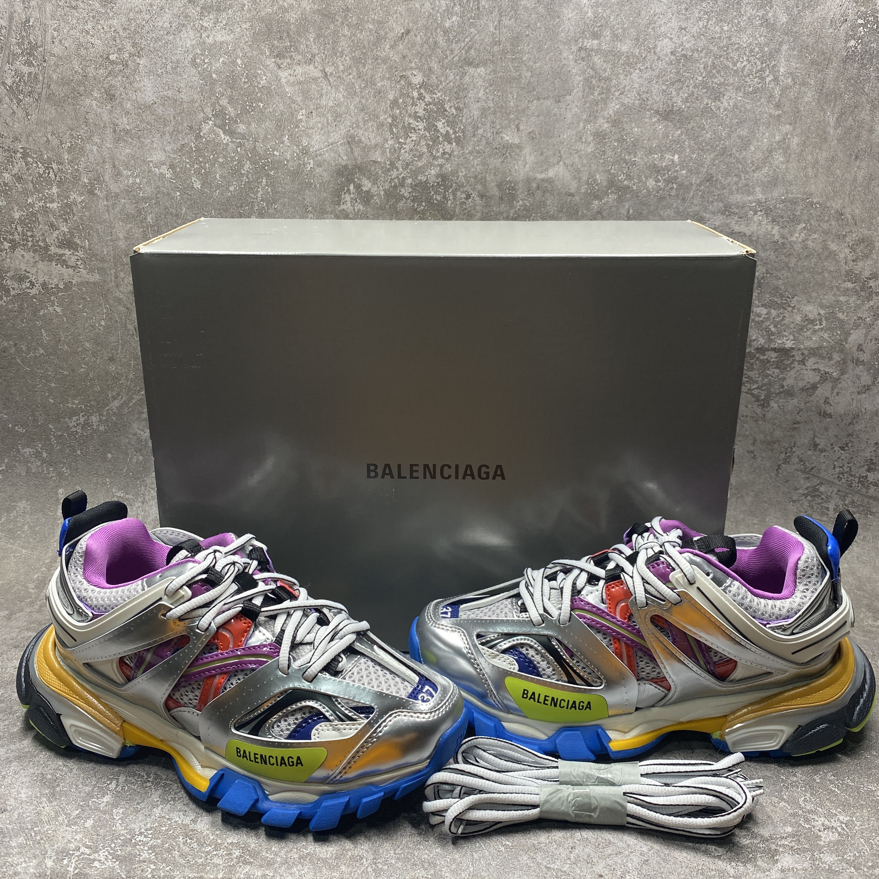 Balenciga Track Sneaker in Silver