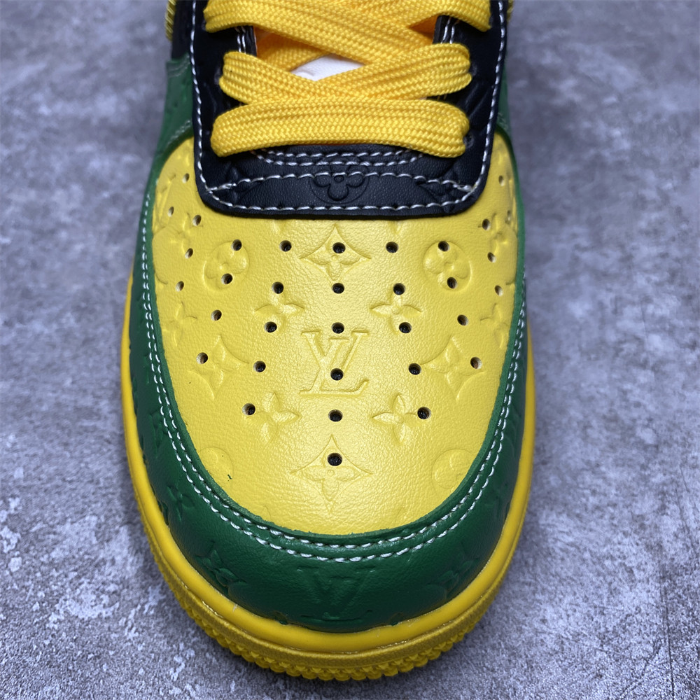 LV x Nike Air Force 1 yellow blue