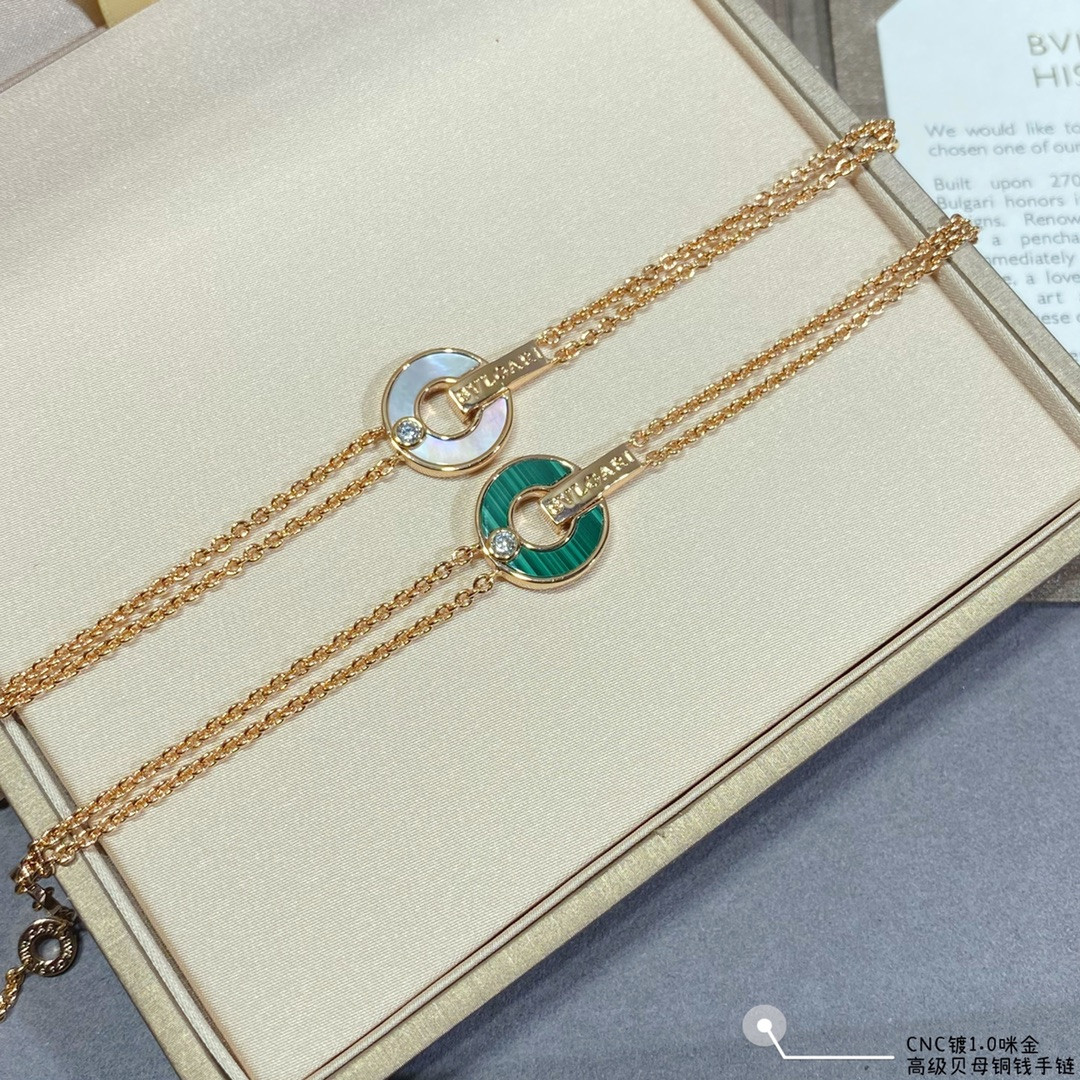 B*l*ai copper coin fritillaria bracelet