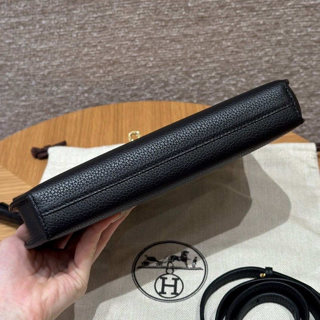 Hermès Kelly Depeches Togo Black 25cm