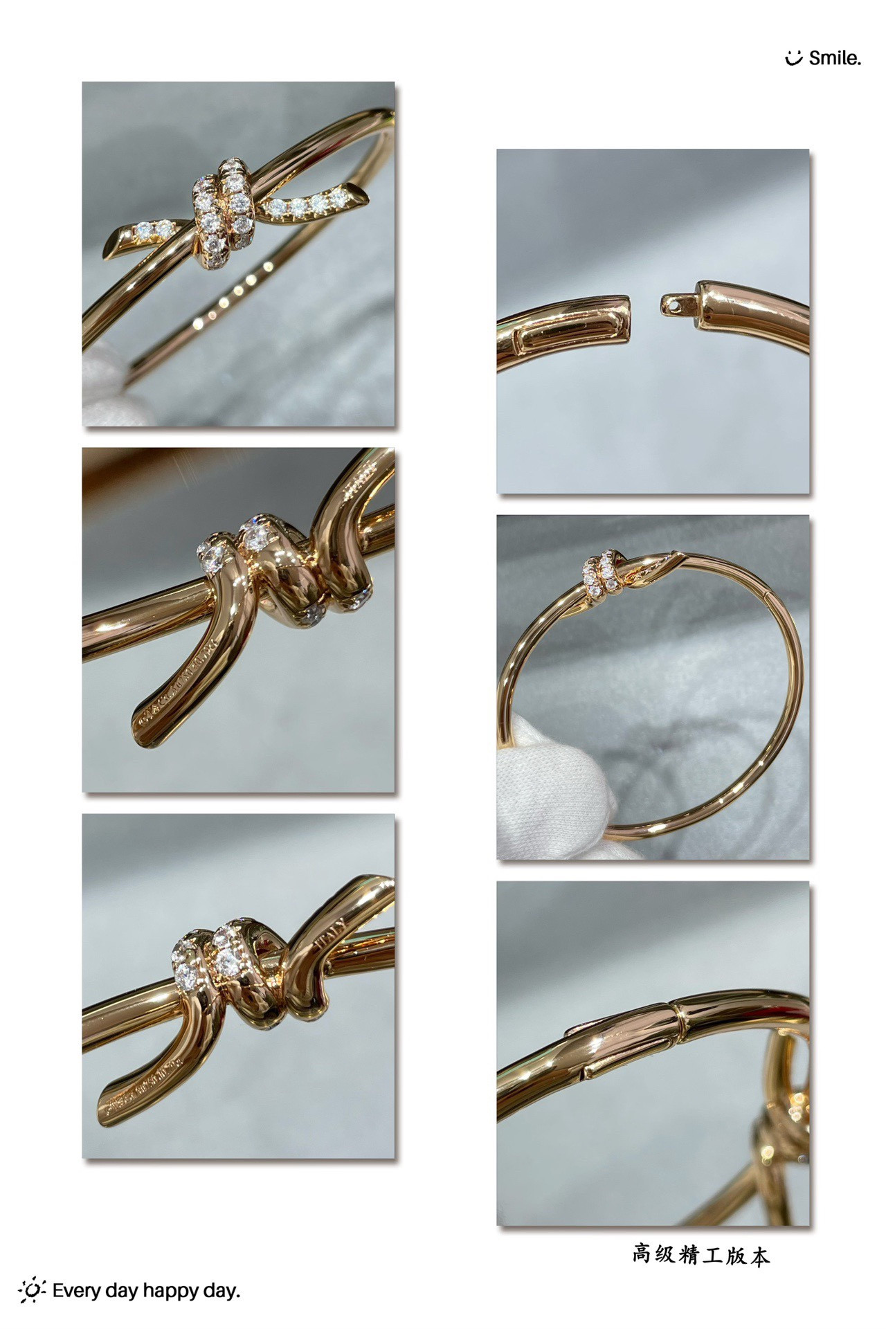 t*f*ny & co. knot Di*m*nd half circle bracelet