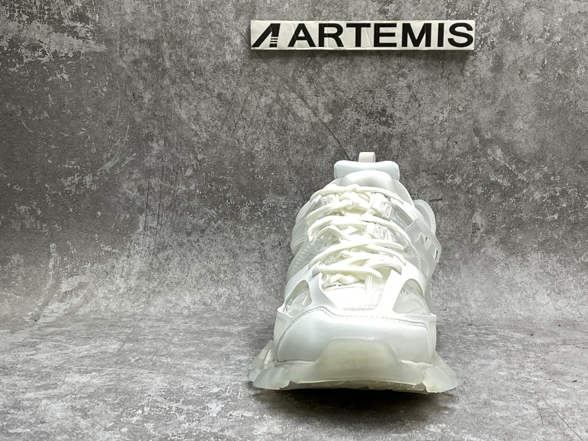 Balenciga Track Clear Sole in White