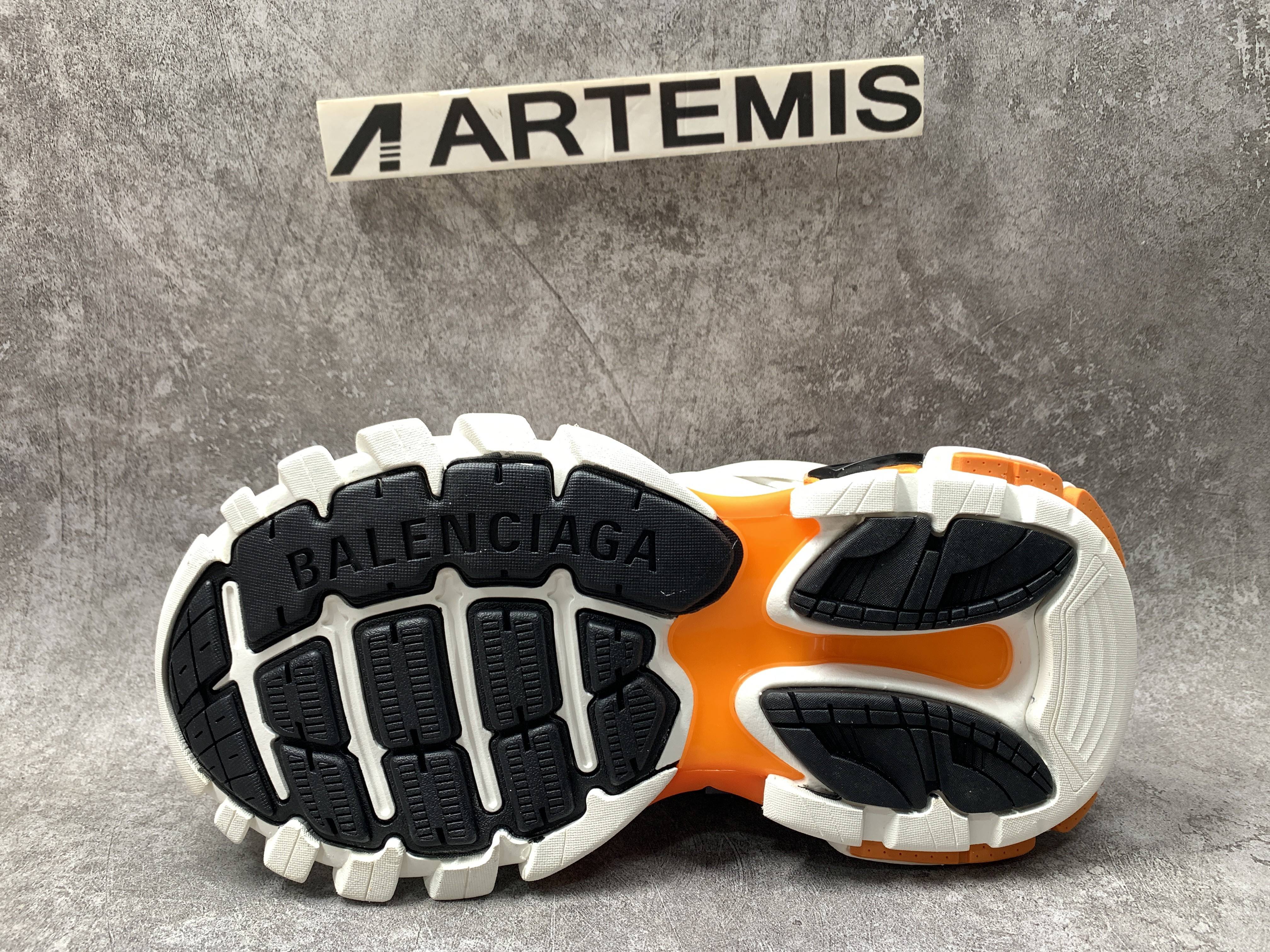 Balenciga Track Mule White Orange