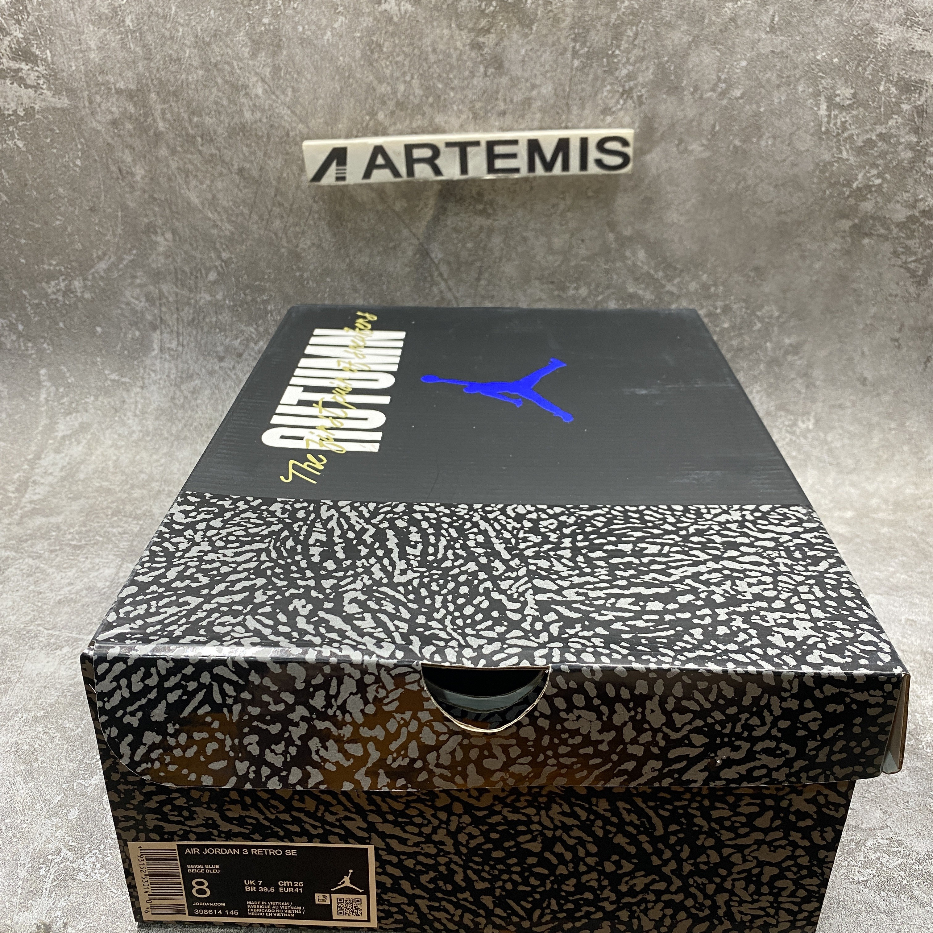 Air Jordan 3 Retro UNC White Black Blue Yellow