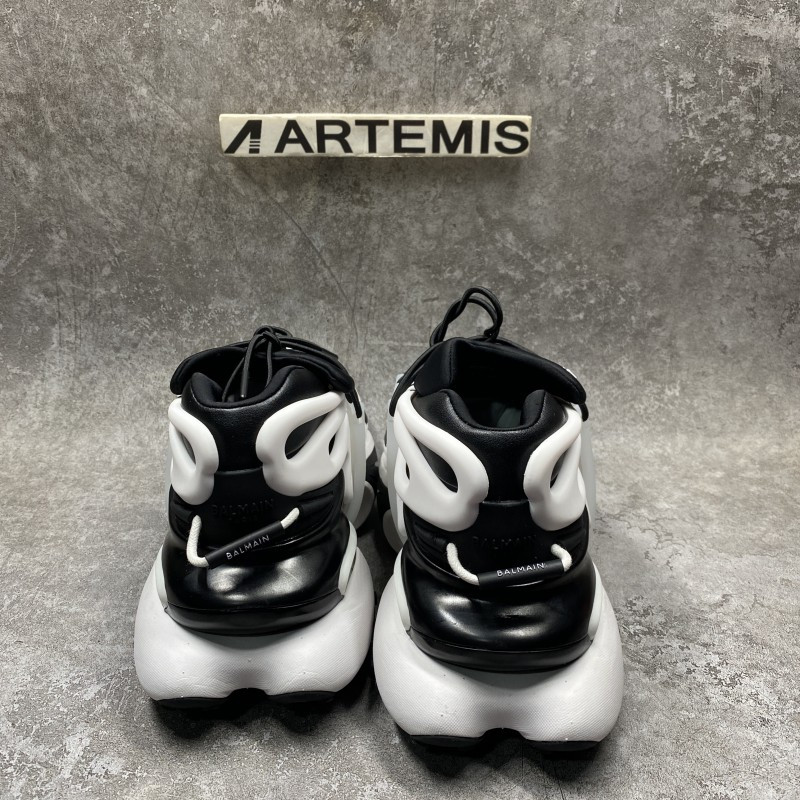 Balmain Unicorn Two-Tone Layered Sneakers