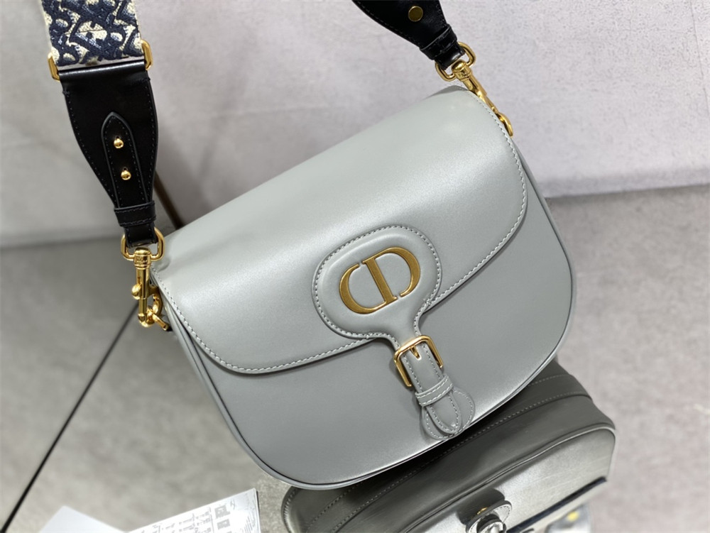 large D*or bobby bag grey box calfskin