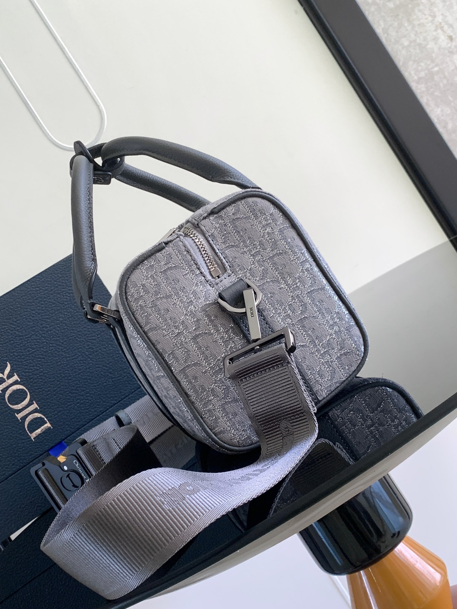 D*or lingot bag gray 26 x 16 x 14.5 cm