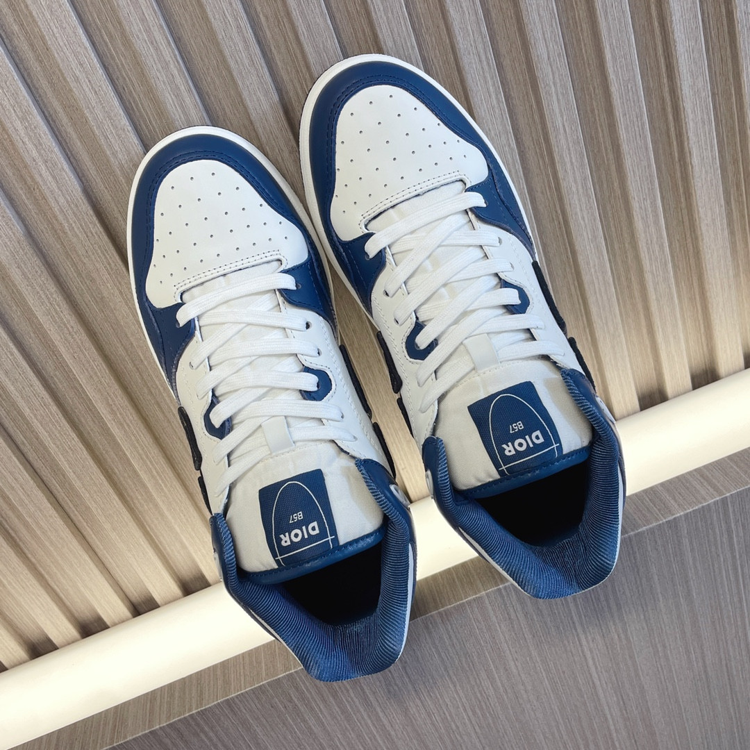 ua D*or b57 mid-top sneaker navy blue and white