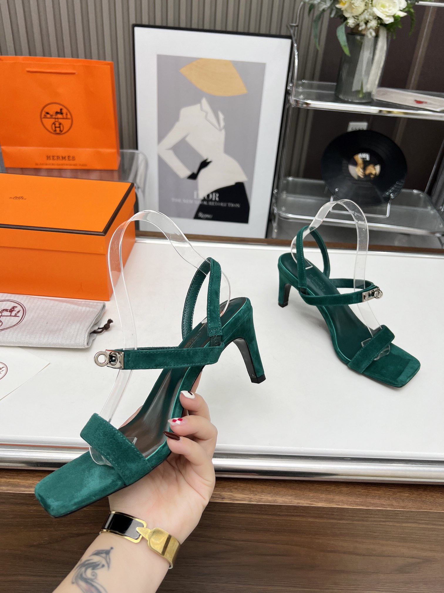 UA Hermès Glamour 95 sandal