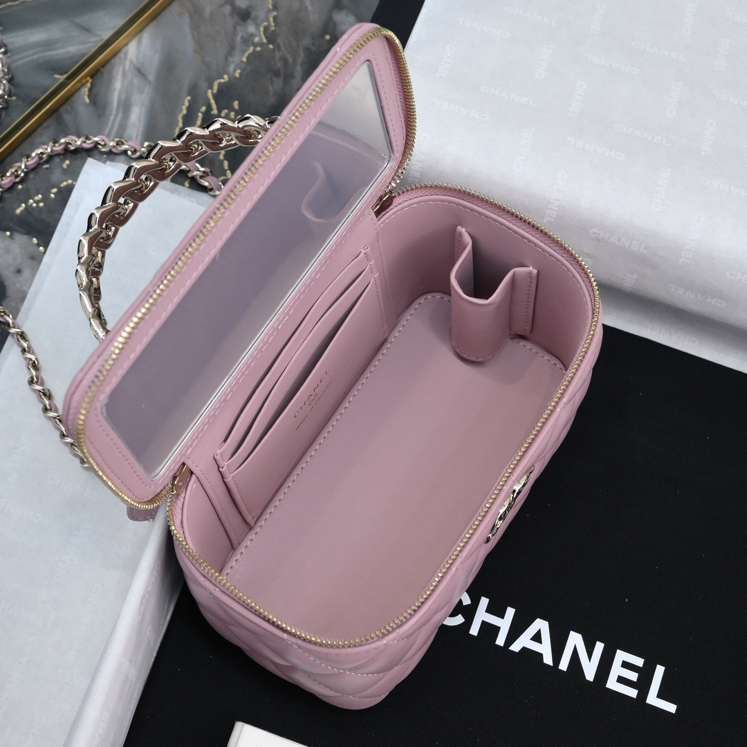 Ch*el clutch with chain 10x16x8cm