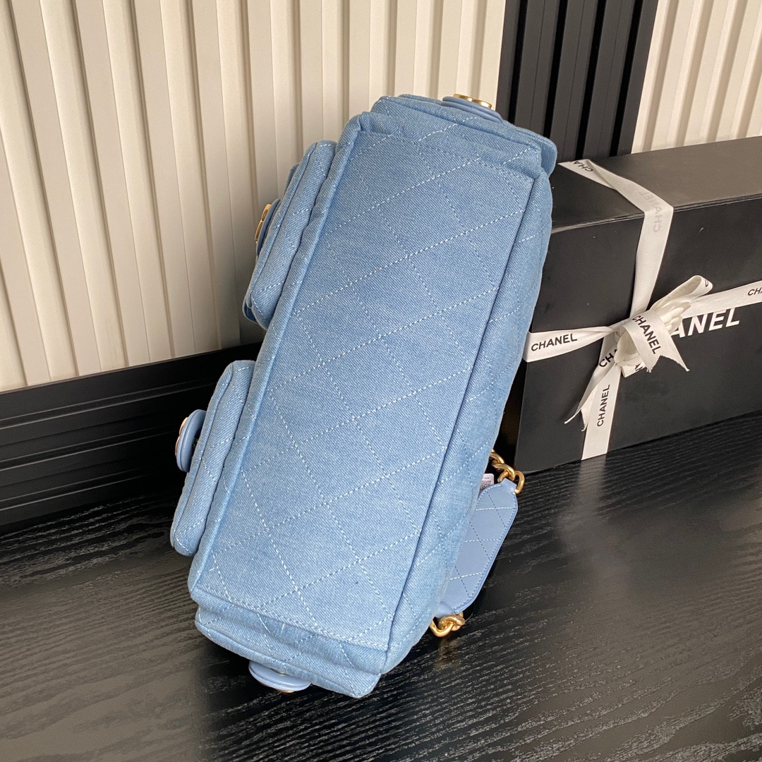 Ch*el 25c maxi hobo bag 27×35×18cm